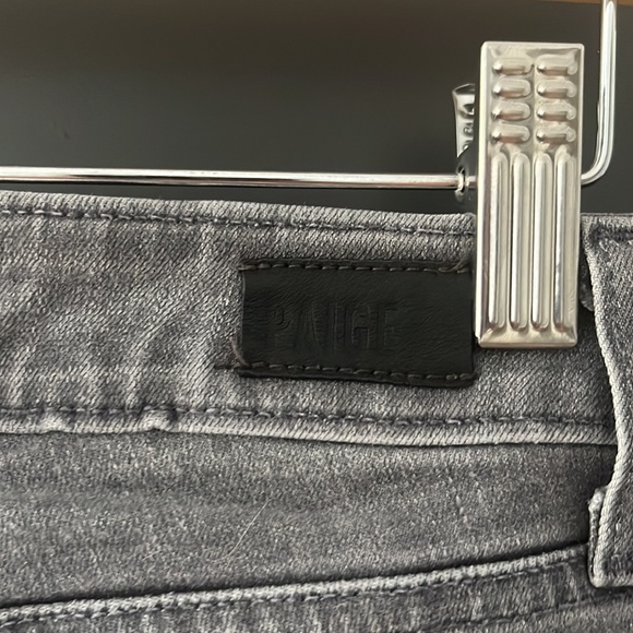 Paige denim. Verdugo ankle pants, dark wash. Grey wash denim jeans, size 28. - Picture 3 of 9